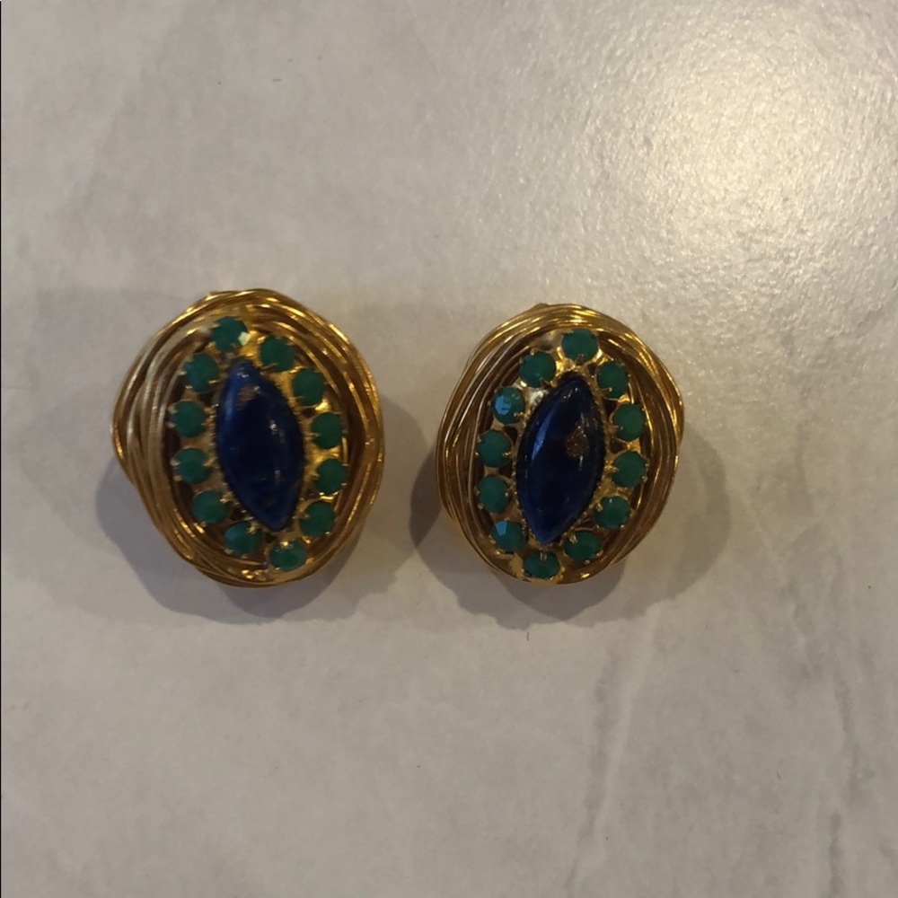 Rare vintage William DeLillo clip-on earrings